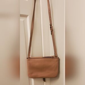 Vince Cumuto Elegant Tan Crossbody Bag
